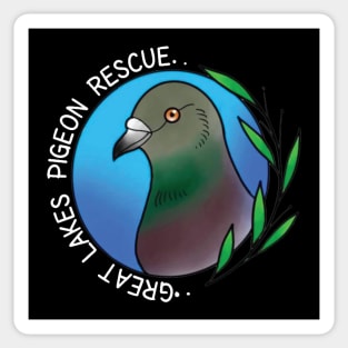 Great Lakes Pigeon Rescue Logo - White Letters Sticker